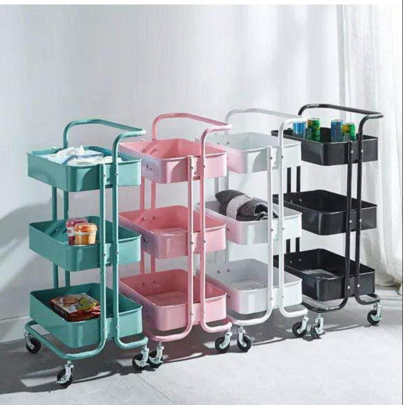 3-Tier Trolley with Metal Stand