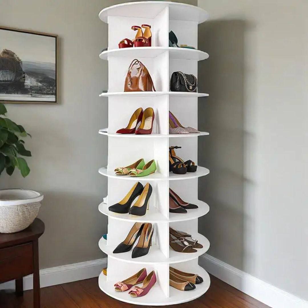 7 Steps Rotating Shoe Rack