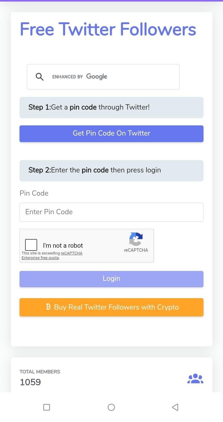 Real & legit twitter followers owned by Google