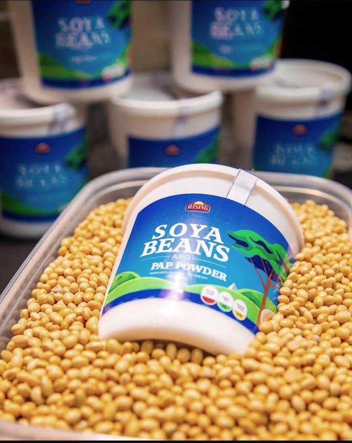 Rising soya beans and pap powder