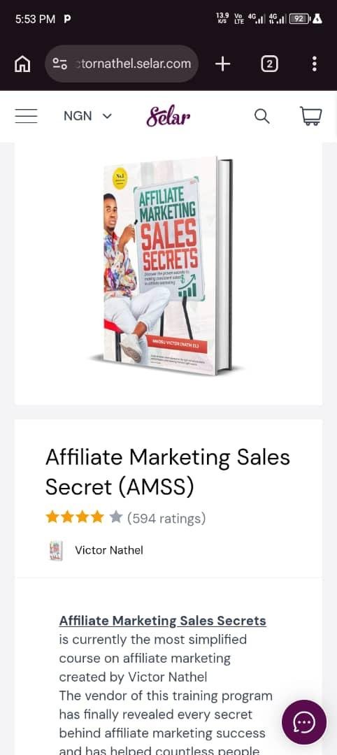Affiliate marketing secret sales