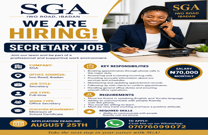 Office secretary job