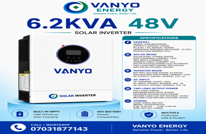 6.2Kva Off Grid Hybrid Inverter