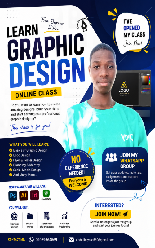 Professional graphics design course for begginer
