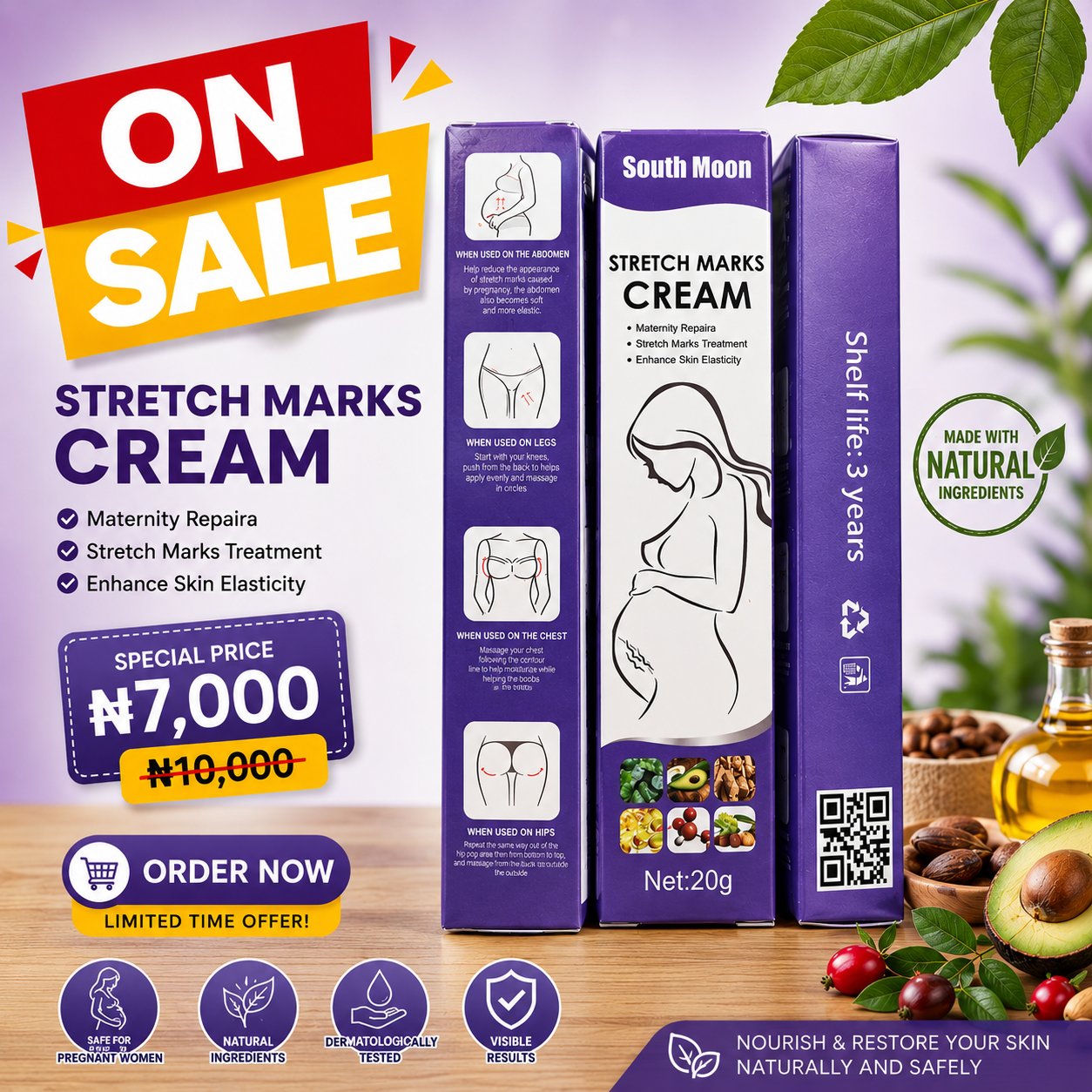 South Moon Stretch Marks Cream – 20g |Skin Care for sale in abakaliki