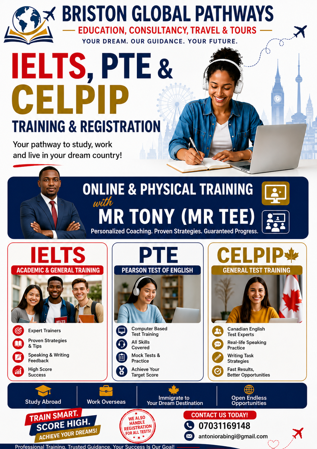 IELTS & PTE TRAINING and REGISTRATION Available Now!!