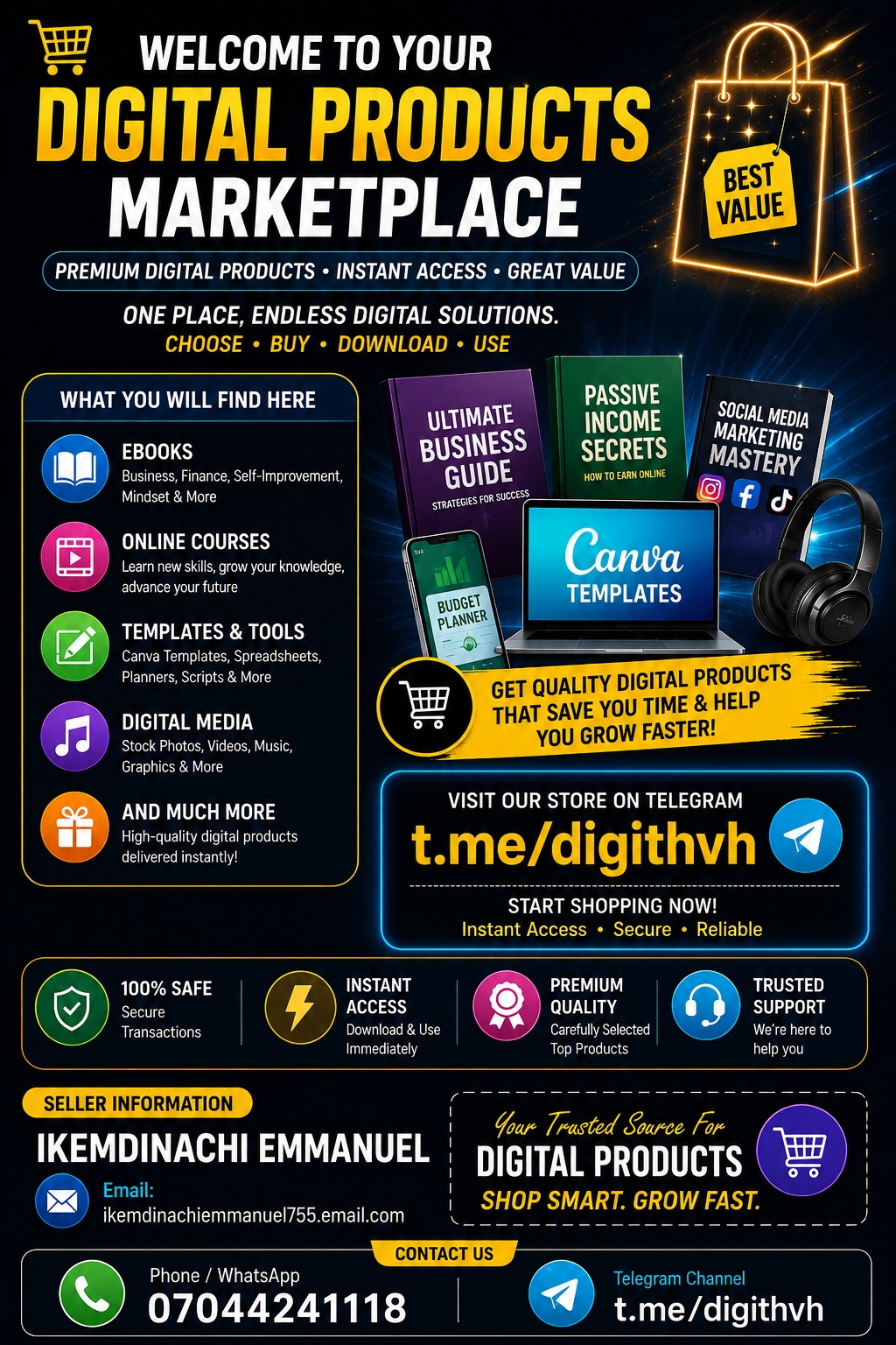 Digital marketing products saler
