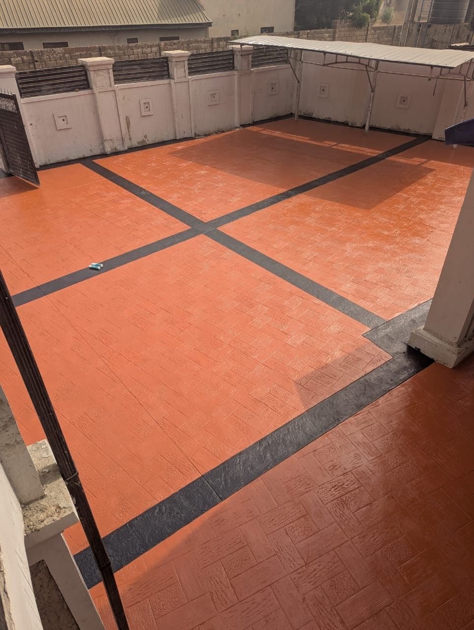 Stamped concrete floor design