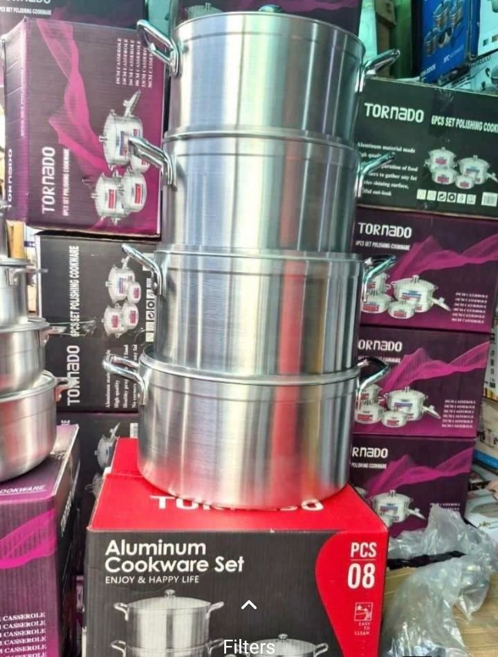 4PCS BIG TORNADO ALUMINUM COOKWARE