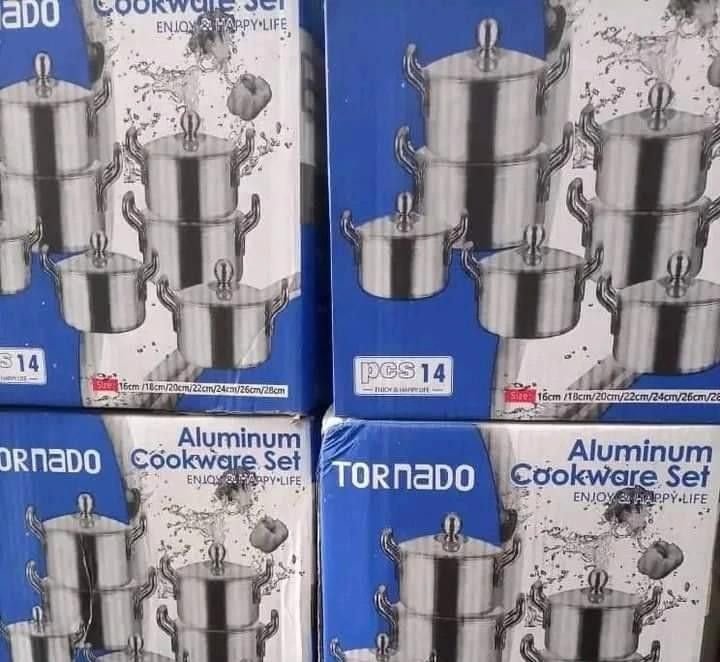 7PCS TORNADO ALUMINUM COOKWARE