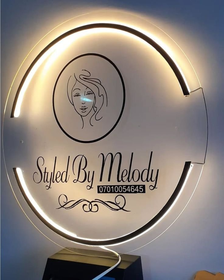 Acrylic indoor signage